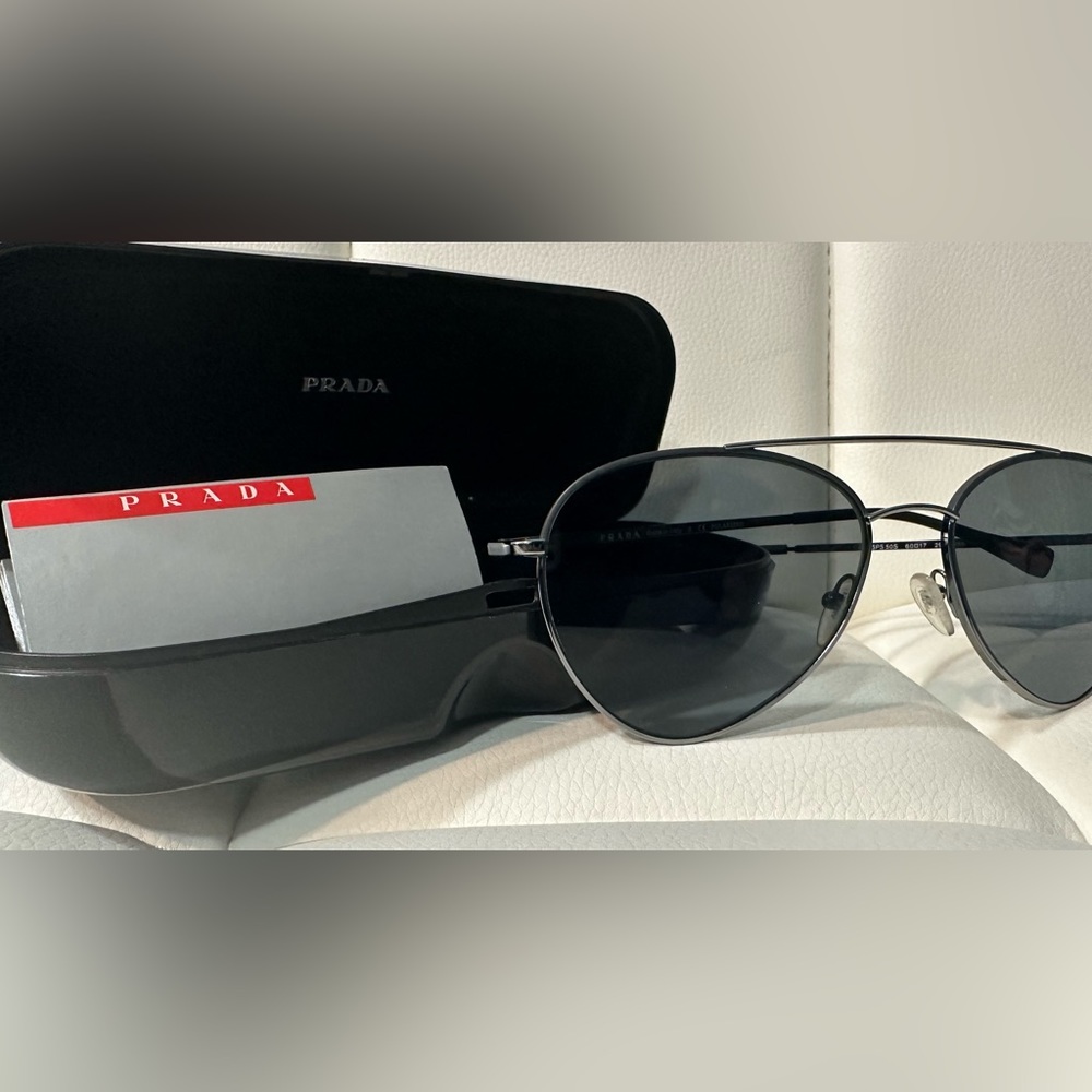 PRADA SPORT SPS 50S 290-255 BLACK POLARIZED AUTHENTIC FRAME SUNGLASSES 57-17